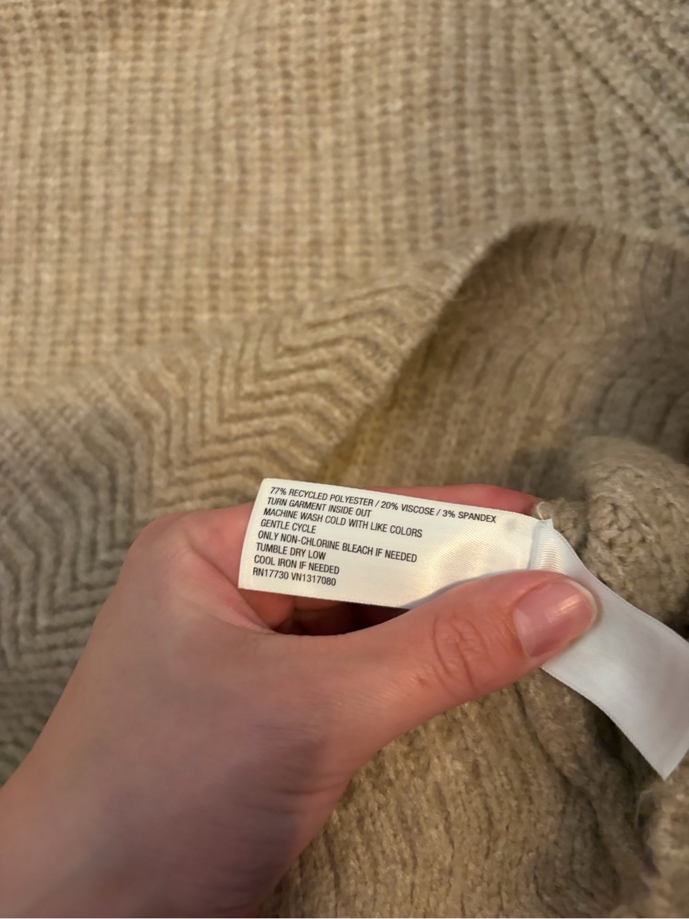 Universal Thread Cream Ribbed Crewneck Sweater - Picture 3 of 3